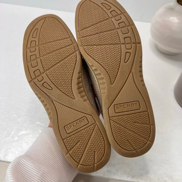 Sperry Authentic Angelfish 1-Eye Colorblock Boat Shoe Tan Women 8 NWOB - Picture 8 of 9